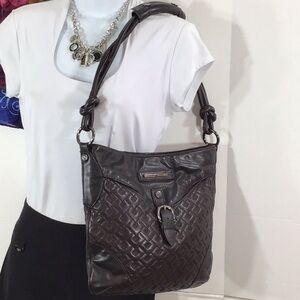 Donald Pliner black leather shoulder bag